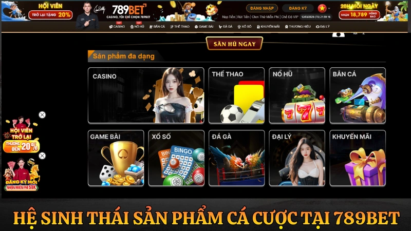 789BET hệ sinh thái sản phẩm cá cược trực tuyến